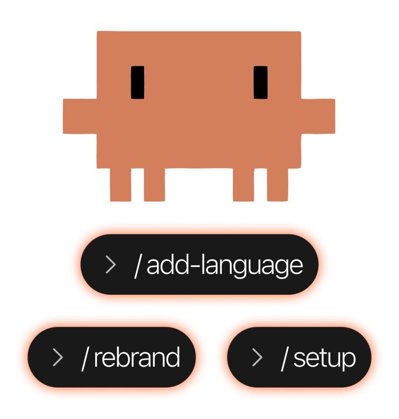 Customize Platano branding with Claude Code slash commands