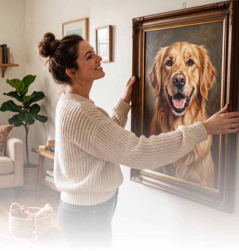 AI pet portrait app example built with Platano