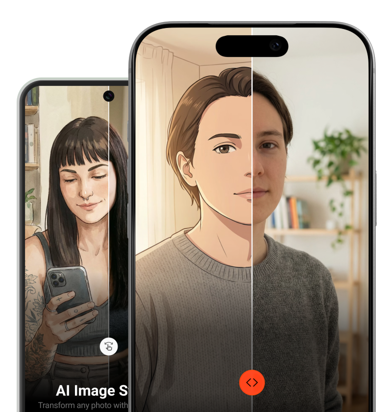 Platano onboarding with before and after AI photo demos