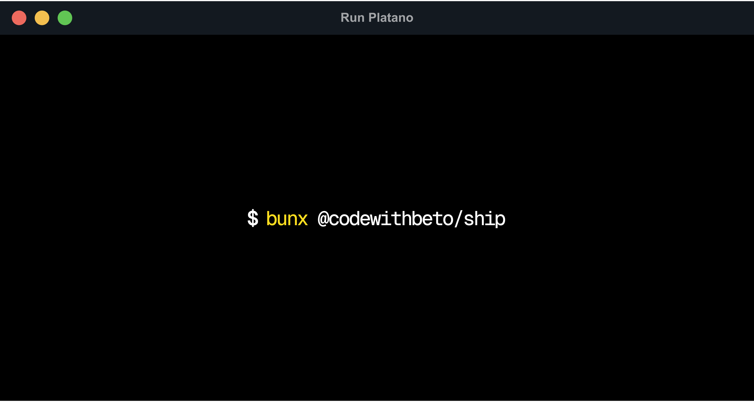 Clone Platano with one command