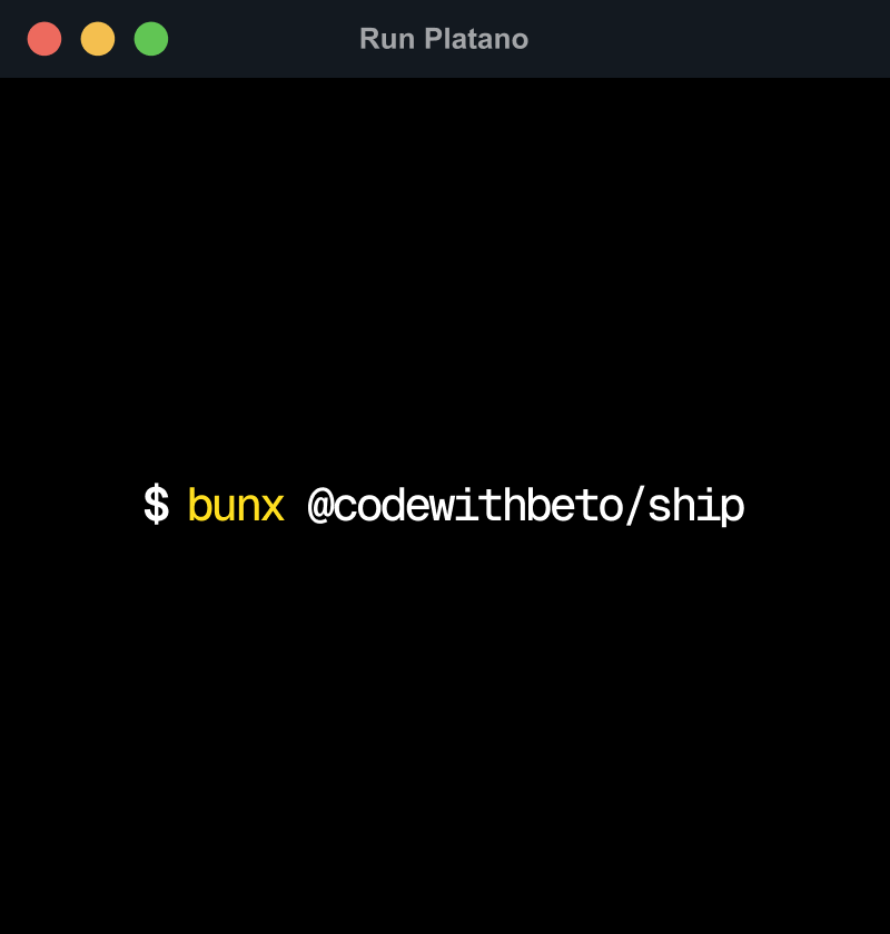 Clone Platano with one command