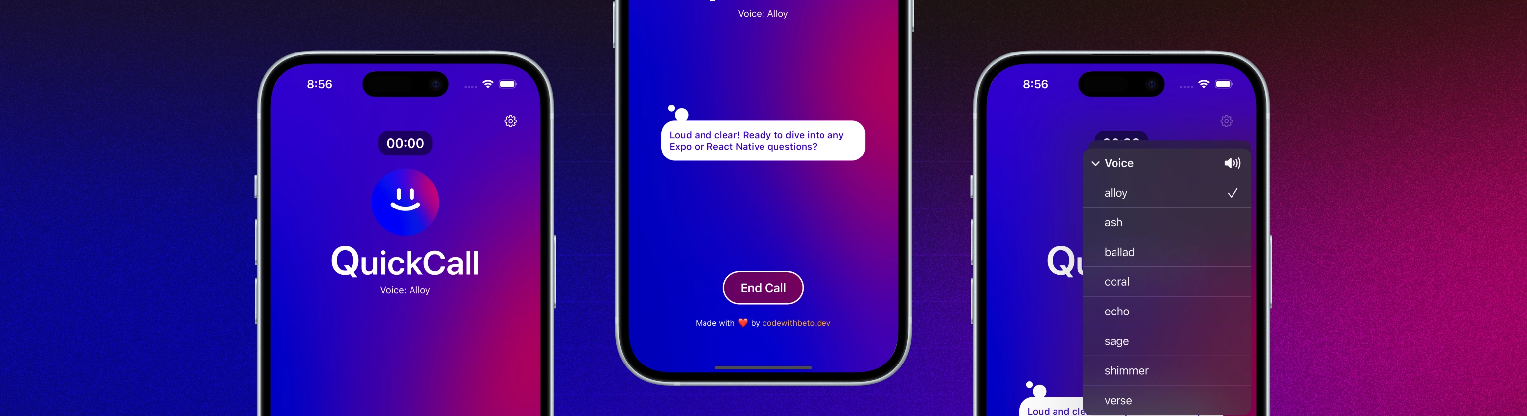 QuickCall: Real-time AI Conversations | Code with Beto